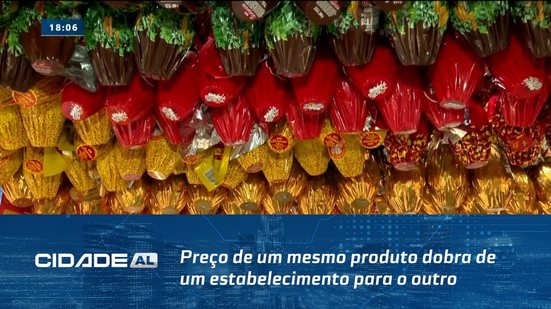 Pesquisa de Páscoa: Preço de um mesmo produto dobra de um estabelecimento para o outro