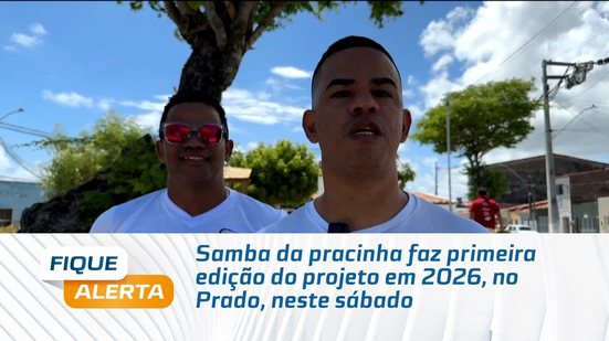 Samba da pracinha faz primeira edição do projeto em 2026, no Prado, neste sábado