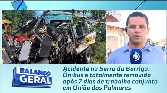 Ônibus é totalmente removido após 7 dias de trabalho conjunto em União dos Palmares