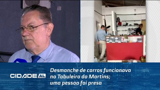 Desmanche de carros funcionava no Tabuleiro do Martins; uma pessoa foi presa