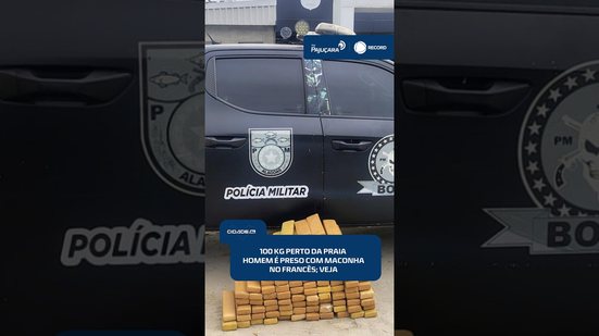 🚨 Preso no Francês: homem é flagrado com 100 kg de maconha perto da praia #CidadeAL