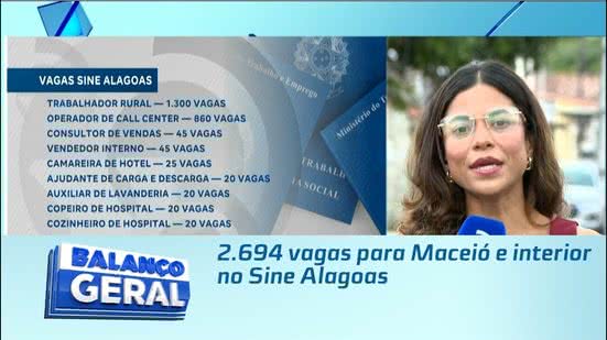 2.694 vagas para Maceió e interior no Sine Alagoas