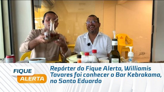 Repórter do Fique Alerta, Williamis Tavares foi conhecer o Bar Kebrakama, no Santo Eduardo