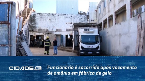 Funcionário é socorrido após vazamento de amônia em fábrica de gelo