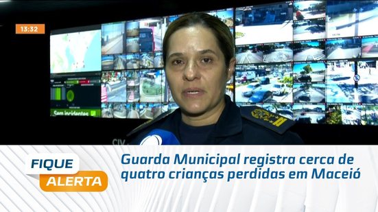 Guarda Municipal registra cerca de quatro crianças perdidas em Maceió