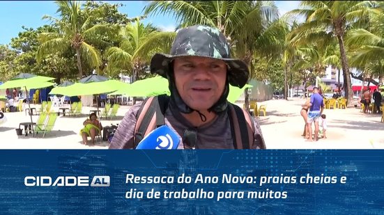 Ressaca do Ano Novo: praias cheias e dia de trabalho para muitos