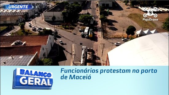 Funcionários protestam no porto de Maceió