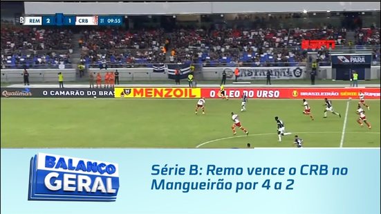 Série B: Remo vence o CRB no Mangueirão por 4 a 2
