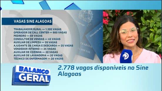 2.778 vagas disponíveis no Sine Alagoas