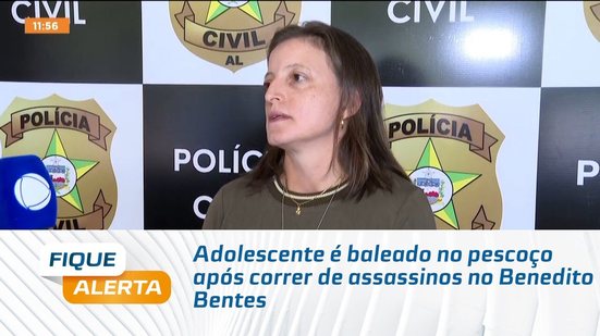 Adolescente é baleado no pescoço após correr de assassinos no Benedito Bentes