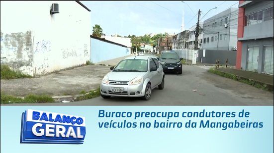 Buraco preocupa condutores de veículos no bairro da Mangabeiras