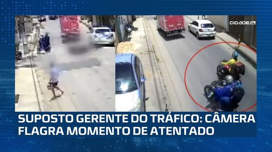 CAMÊRA REGISTROU CRIME: Homem apontado como gerente do tráfico sofre atentado enquanto pilotava moto