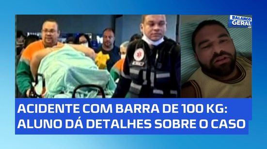 Aluno de academia dá detalhes de acidente com barra de 100 kg, em Maceió