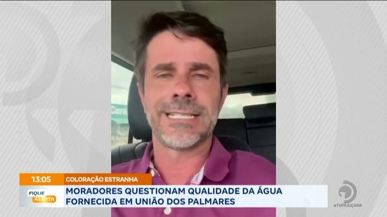Moradores questionam qualidade da água fornecida em União dos Palmares