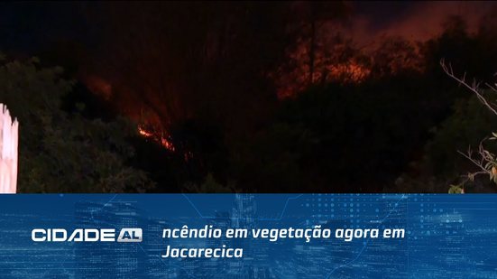 Incêndio em vegetação agora em Jacarecica