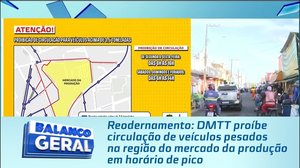 DMTT proíbe circulação de veículos pesados na região do mercado da produção em horário de pico