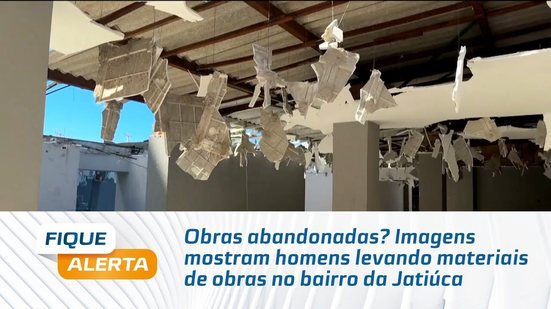 Obras abandonadas? Imagens mostram homens levando materiais de obras no bairro da Jatiúca