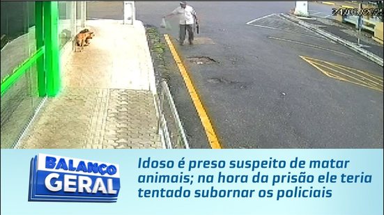 Idoso é preso suspeito de matar animais; na hora da prisão ele teria tentado subornar os policiais