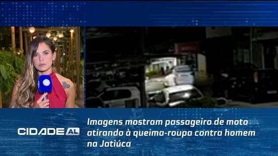Imagens mostram passageiro de moto atirando à queima-roupa contra homem na Jatiúca