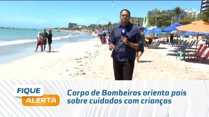 Corpo de Bombeiros orienta pais sobre cuidados com crianças nas praias