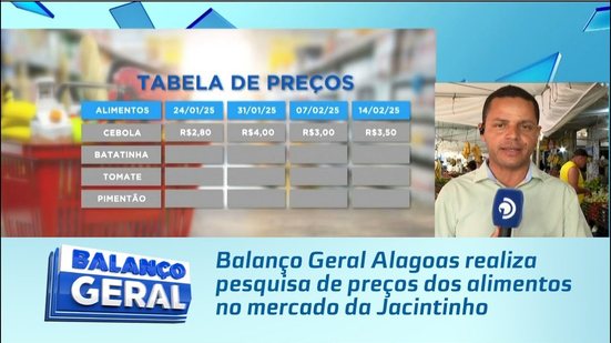 Balanço Geral Alagoas realiza pesquisa de preços dos alimentos no mercado da Jacintinho
