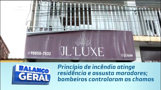 Princípio de incêndio atinge residência e assusta moradores; bombeiros controlaram as chamas
