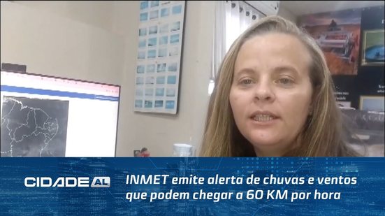 INMET emite alerta de chuvas e ventos que podem chegar a 60 KM por hora