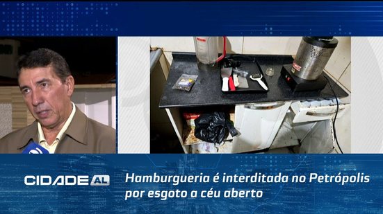 Hamburgueria é interditada no Petrópolis por esgoto a céu aberto, sujeira e baratas