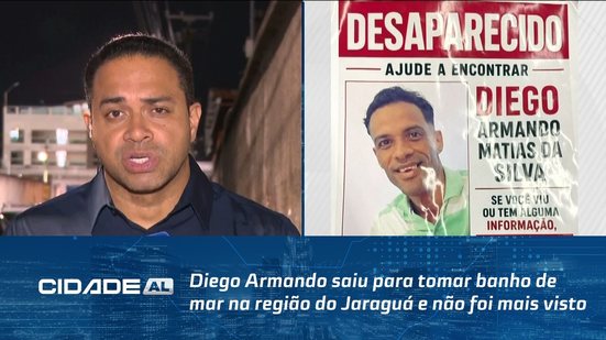 Diego Armando saiu para tomar banho de mar na região do Jaraguá e não foi mais visto