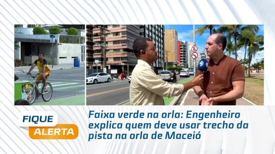 Faixa verde na orla: Engenheiro explica quem deve usar trecho da pista na orla de Maceió