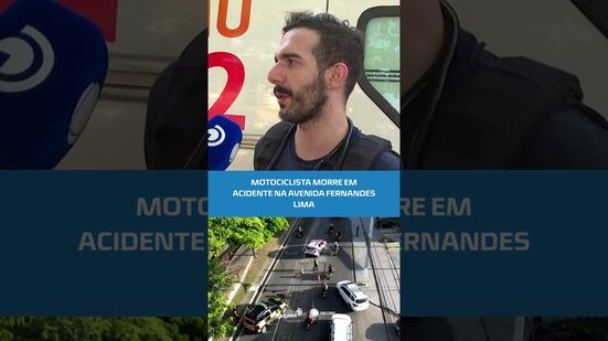 Trânsito travado após acidente com morte na Fernandes Lima #BalançoGeralAL