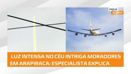 Clarão no céu assusta moradores de Arapiraca; especialista alega que foi causado por avião