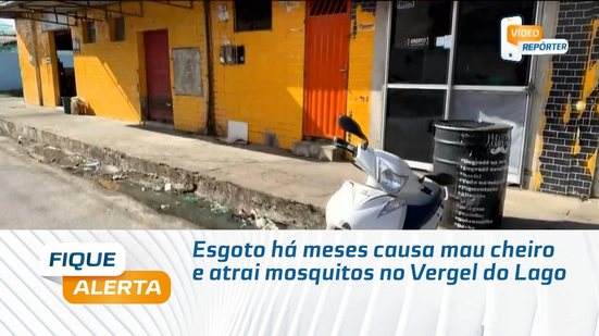Esgoto há meses causa mau cheiro e atrai mosquitos no Vergel do Lago