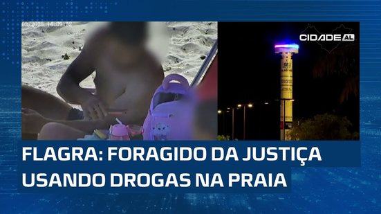 Totem de Segurança: Videomonitoramento flagra foragido usando drogas na Ponta Verde