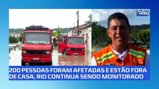 Nível do rio começa a baixar em São Miguel dos Campos; famílias continuam fora de casa