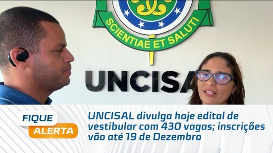 UNCISAL divulga hoje edital de vestibular com 430 vagas; inscrições vão até 19 de Dezembro
