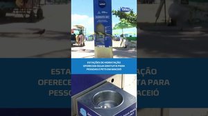 💧Água gratuita: estações de hidratação atendem pessoas e animais em Maceió #BalançoGeralAL