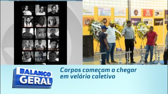 Corpos começam a chegar em velório coletivo