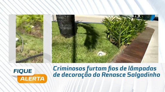 Criminosos furtam fios de lâmpadas de decoração do Renasce Salgadinho