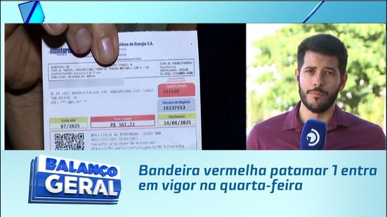 Bandeira vermelha patamar 1 entra em vigor na quarta-feira