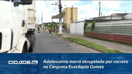 Andava de Bicicleta: Adolescente morre atropelada por carreta no Conjunto Eustáquio Gomes