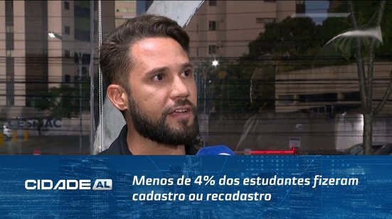 Menos de 4% dos estudantes fizeram cadastro ou recadastro; prazo vai até o fim de março