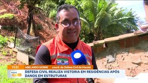 Defesa Civil realiza vistoria em residências após danos em estruturas