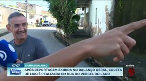 Após reportagem exibida no Balanço Geral, coleta de lixo é realizada em rua do Vergel do Lago
