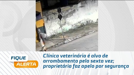 Clínica veterinária é alvo de arrombamento pela sexta vez; proprietária faz apelo por segurança