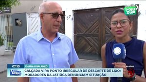 Calçada vira ponto irregular de descarte de lixo; moradores da Jatiúca denunciam situação