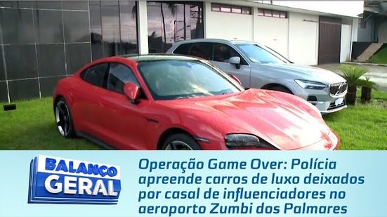 PC apreende carros de luxo deixados por casal de influenciadores no aeroporto Zumbi dos Palmares