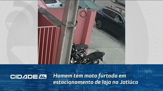 Homem tem moto furtada em estacionamento de loja na Jatiúca; ação durou menos de 1 minuto
