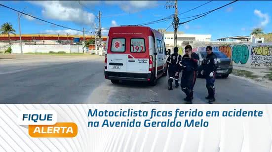 Motociclista ficas ferido em acidente na Avenida Geraldo Melo