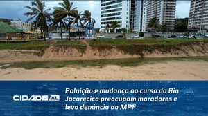 Poluição e mudança no curso do Rio Jacarecica preocupam moradores e leva denúncia ao MPF
